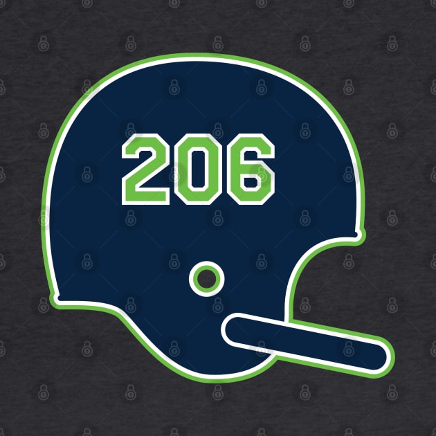 Seattle Seahawks 206 Helmet by Rad Love